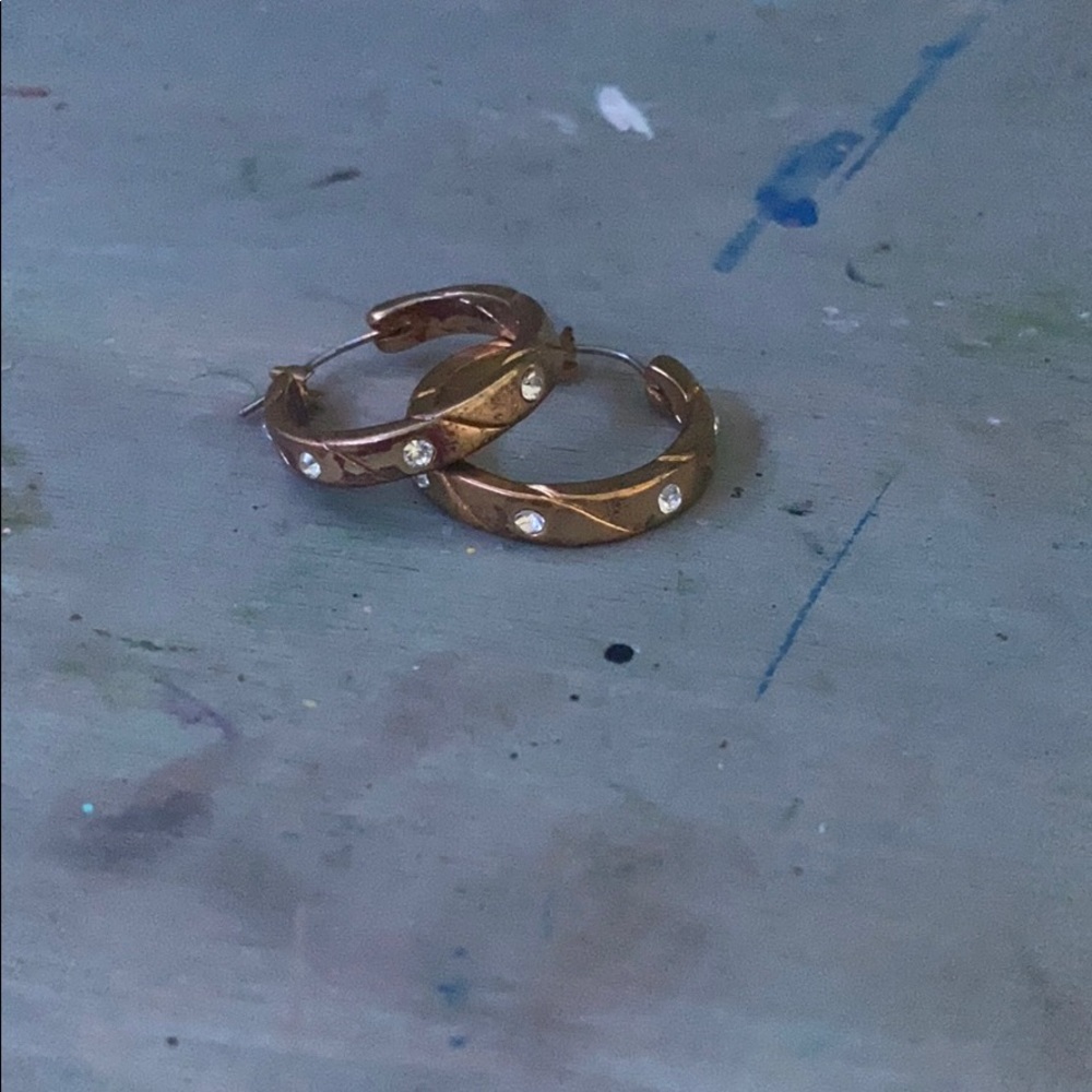 Gold hoop earrings